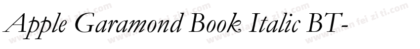 Apple Garamond Book Italic BT字体转换